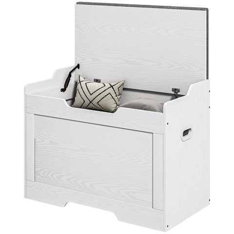Rootz Storage Chest Bench - Organizing Box - Foot of Bed Trunk - Safety Hinge - 75cm x 40cm x 56cm