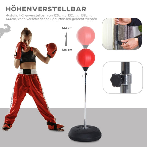 Rootz Adjustable Punching Ball Stand - Boxing Equipment - Boxing Bag - Height Adjustable - Martial Arts Training - 43cm x 43cm x 126-144cm