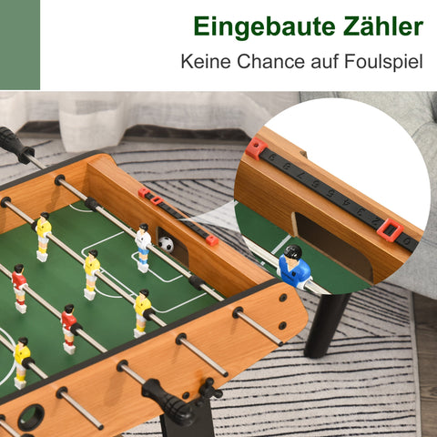 Rootz Foldable Table Football Toy - Foosball Game - Soccer Table - Space-saving Design - 98cm x 42cm x 62.5cm