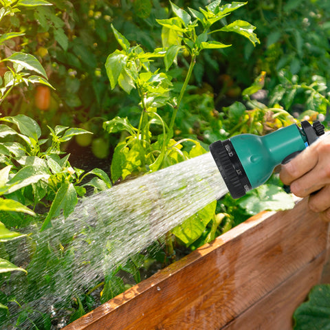 Rootz Garden Hose Holder - Wall Hose Reel - Water Hose Drum - 7 Spray Patterns - 180° Rotatable - 55cm x 20cm x 42cm