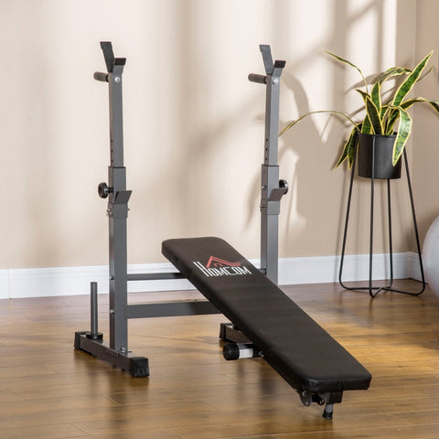 Rootz Weight Bench - Barbell Bench - Upper Body Fitness - Adjustable Dumbbell Stand - Padded Bench - Foldable - 140cm x 73cm x 98-122cm