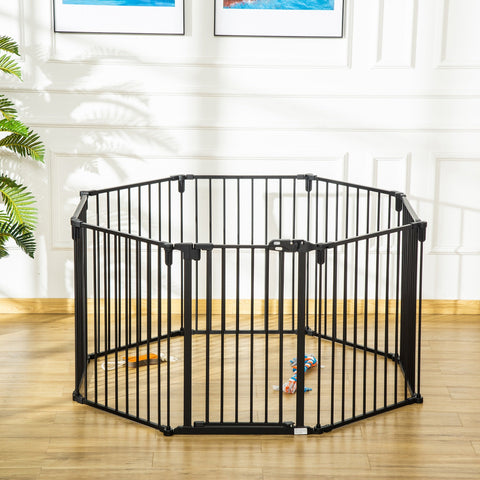 Rootz Pet Barrier Safety Fence - Dog Enclosure - Modular Park - No Drilling Required - 482.5cm x 76cm
