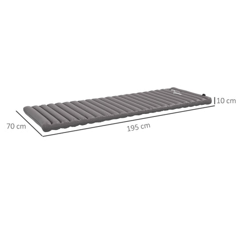 Rootz Air Mattress for Camping - Foldable Mattress - Self-Inflating Bed - Waterproof - 195cm x 70cm x 10cm