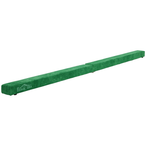 Rootz Folding Gymnastics Balance Beam - Training Beam - Suede Cover - Non-Slip Feet - Stainless Steel Hinges - Pinewood - 210cm x 10cm x 6.5cm