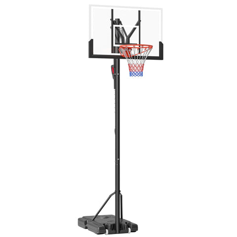 Rootz Basketball Hoop Stand - Adjustable Basket - Mobile Backboard - Shatterproof Design - 110cm x 75cm - Height 295-365cm