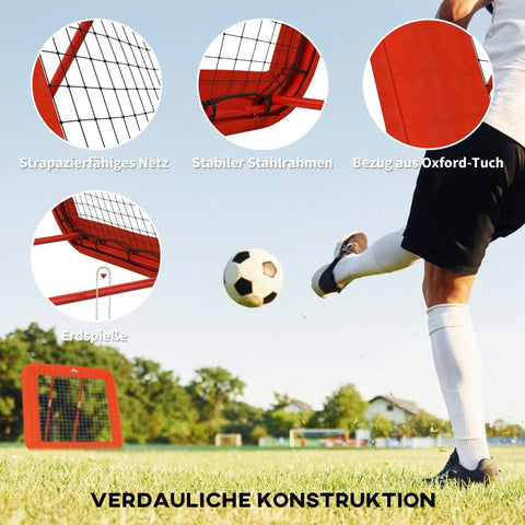 Rootz Soccer Rebounder - Ball Rebounder - Soccer Training Aid - Improve Ball Skills - 128cm x 118cm x 108-120cm