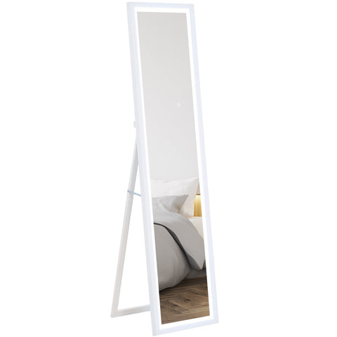 Rootz Full-Length Mirror - Hallway Mirror - Standing Mirror - LED Lighting - Touch Control - 160cm x 40cm