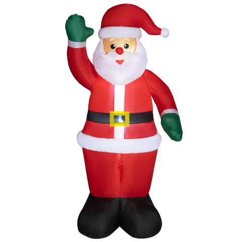 Rootz Inflatable Santa Claus Christmas Decoration - LED Lights - Joyful Holiday Atmosphere - 88cm x 60cm x 184cm