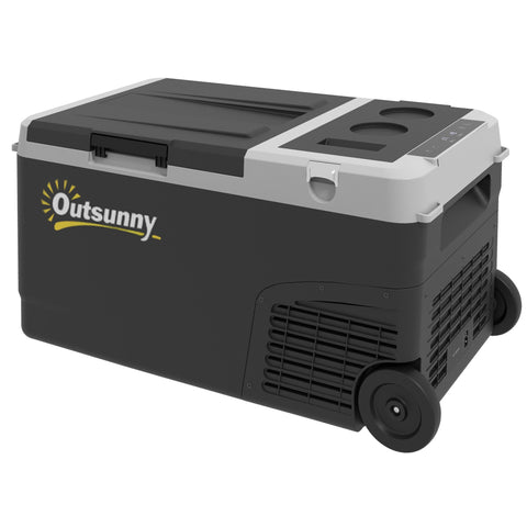 Rootz Portable Electric Cooler Freezer & Fridge - Car Refrigerator - Travel Cooler - Dual Zone, Eco Mode - 26" x 15.5" x 14" - 27L Capacity