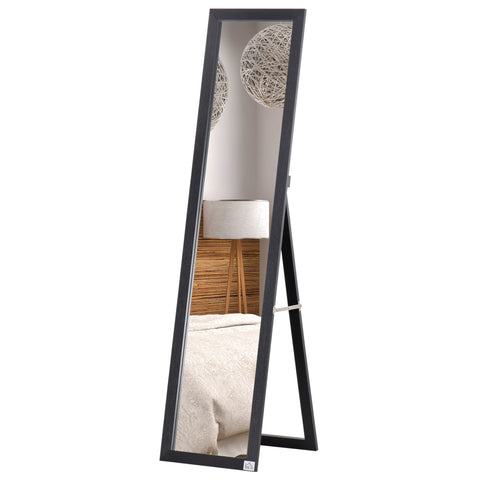 Rootz Freestanding and Wall Mirror - Floor Mirror - Dressing Mirror - Shatterproof Film - 37W x 37D x 154H cm - Black