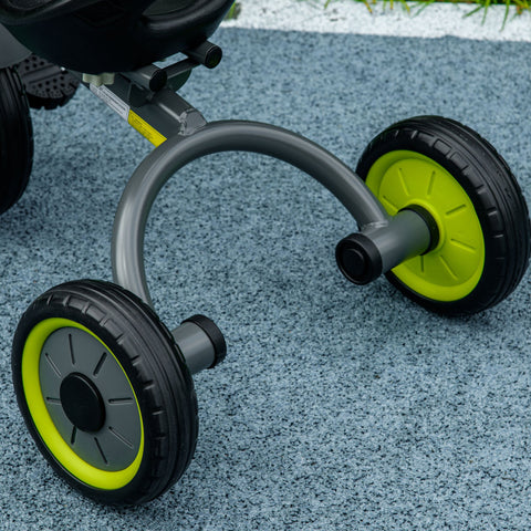 Rootz Tricycle for Children - Kids Ride-On - Toddler Bike - Adjustable Saddle with Backrest - 70.5cm x 53cm x 58cm - Black-Green