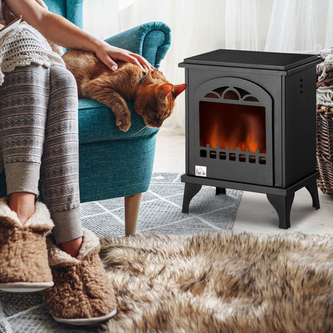 Rootz Bioethanol Freestanding Fireplace - Ventless Heater - Eco-Friendly Stove - 3 Hours Burn Time - 41cm x 25cm x 54cm