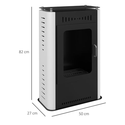 Rootz Freestanding Fireplace - Bioethanol Heater - Ethanol Stove - No Smoke - 50 x 27 x 82 cm