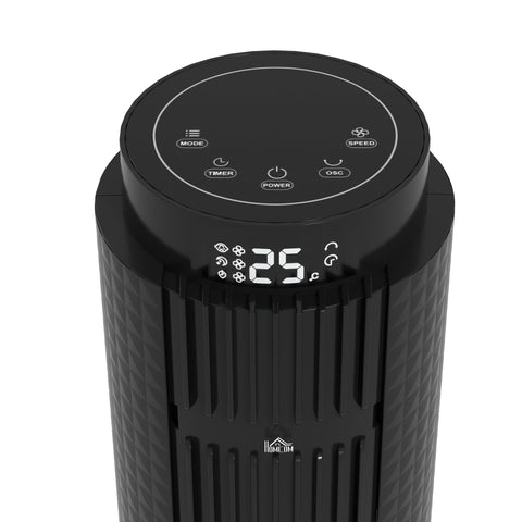 Rootz Tower Fan - Oscillating Fan - Cooling Fan - Energy-Efficient 12H Timer - 70° Pan - 31.5 x 31.5 x 96 cm