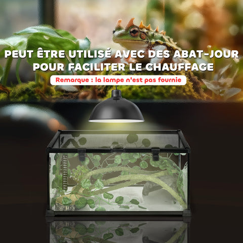 Rootz Reptile Box Terrarium - Habitat Enclosure - Animal Cage - Ventilated & Secure - 50cm x 30cm x 25cm - Ideal for Reptiles & Spiders