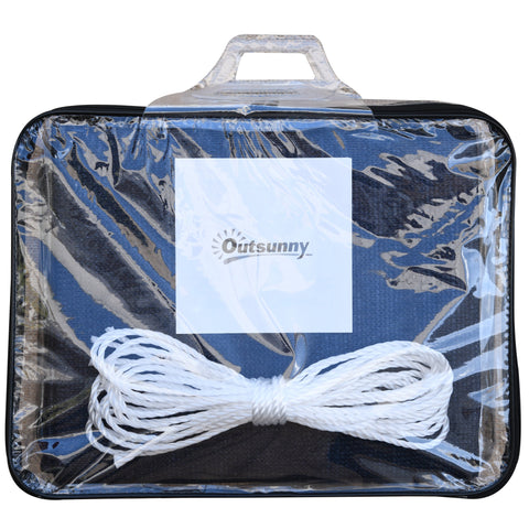 Rootz Rectangular Shade Sail - Sun Shade - UV Canopy - High-Density UV Protection - 4m x 3m - With Storage Bag - Blue