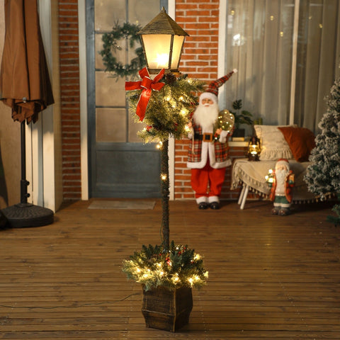 Rootz Christmas Lantern - Artificial Pine Branches - LED Lights - Lifelike Fir - Flame-Retardant - 35cm x 150cm - Green - Warm White