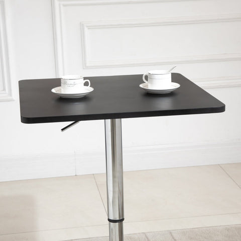 Rootz Height-Adjustable Bar Table - Pub Table - Cocktail Table - Stability & Durability - 60L x 60W x 69-93H cm