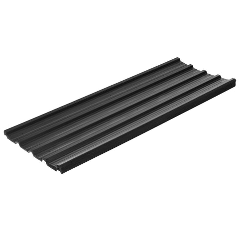 Rootz Set of 12 Galvanized Steel Panels - Weatherproof Sheets - Metal Cladding - Durable Protection - 129L x 45W cm