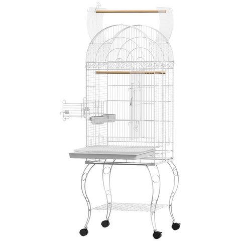 Rootz Bird Cage on Wheels - Aviary - Parrot House - Easy Cleaning - 51cm x 51cm x 153cm