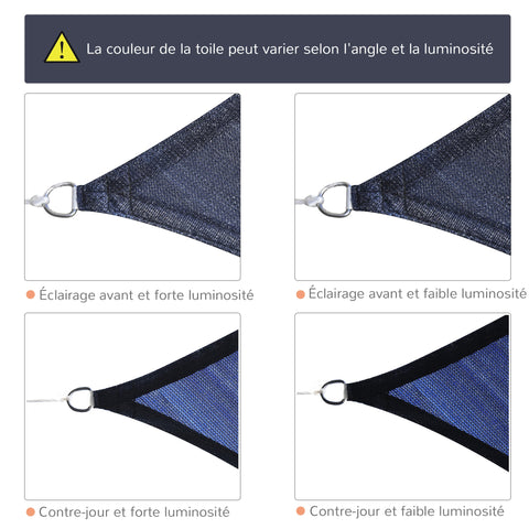 Rootz Rectangular Shade Sail - Sun Shelter - Canopy - UV Protection - 6m x 4m