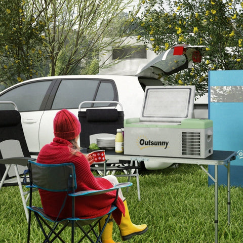 Rootz Portable Cooler Fridge - Car Fridge - Camping Refrigerator - 16L - -20℃ to 10℃ - 60cm x 32cm x 26cm