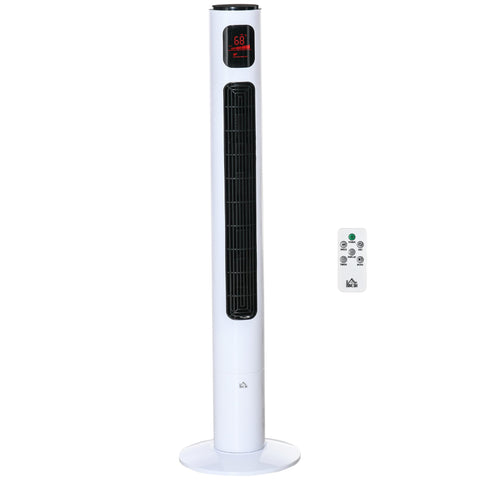 Rootz Column Fan - Tower Fan - Oscillation Fans - Energy Saving - 31.5cm x 31.5cm x 117cm - Remote Control Included