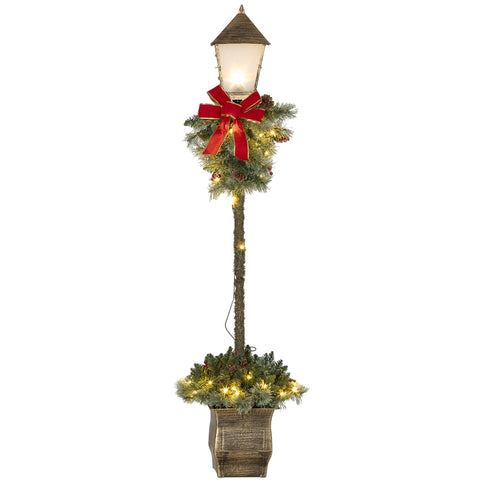 Rootz Christmas Lantern - Artificial Pine Branches - LED Lights - Lifelike Fir - Flame-Retardant - 35cm x 150cm - Green - Warm White