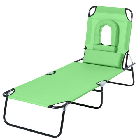 Rootz Sun Lounger Reading Window - Reclining Chair - Folding Bed - Water Resistant - Durable & Portable - 187cm x 58cm x 36cm