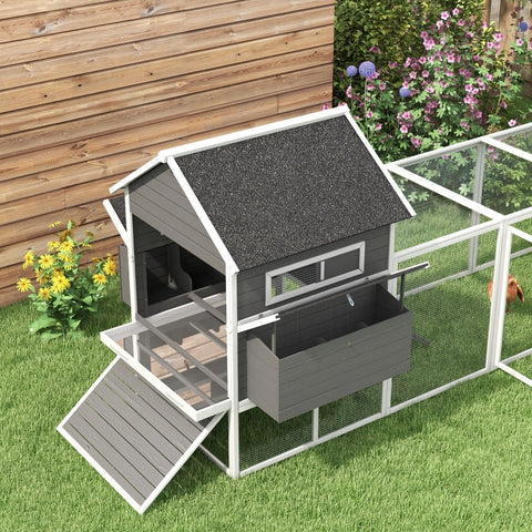 Rootz Poultry Palace Chicken Coop - Hen House - Chicken Enclosure - Weatherproof - 347cm x 160cm x 150cm