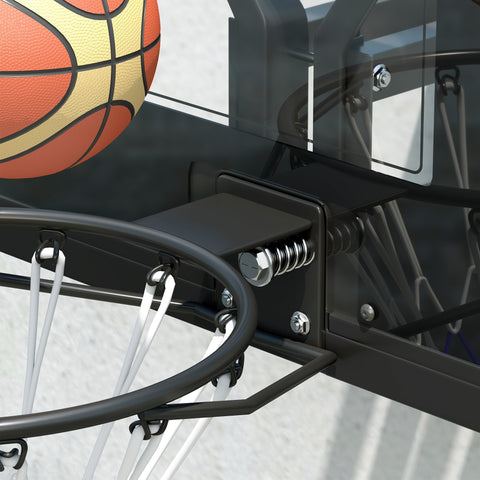 Rootz Wall Mounted Basketball Hoop - Tear Resistant Net - Weather Resistant - Durable - 110x75cm Shatterproof Backboard - Indoor Outdoor Use