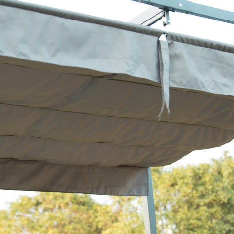 Rootz Pergola Gazebo Patio Canopy - Outdoor Pavilion - Sun Shelter - UV & Water Resistant - 298cm x 213cm x 221cm - Metal & Polyester