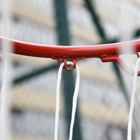 Rootz Basketball Stand - Outdoor Hoop - Weather-Resistant Backboard - Stable Base - Height-Adjustable - 73cm x 49cm x 194-249cm