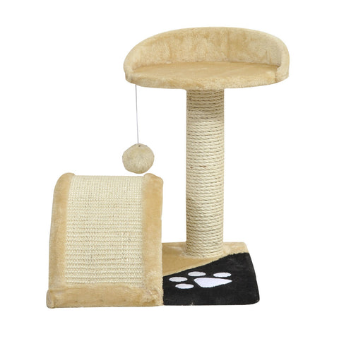 Rootz Cat Tree Sisal Pillars - Beige - Chipboard, Plush, Sisal - 14.17 cm x 14.17 cm x 17.32 cm