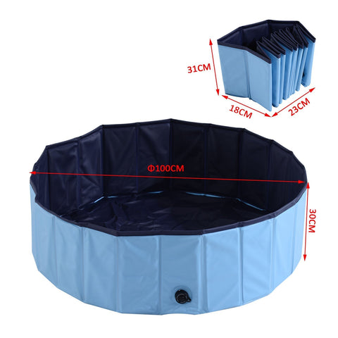 Rootz Hondenbad - Blauw - PVC, Hout - 9.05 cm x 7.08 cm x 12.2 cm