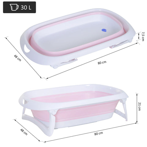 Rootz Bathtub for Babies - Pink - Plastic, Rubber - 31.49 cm x 18.89 cm x 8.26 cm