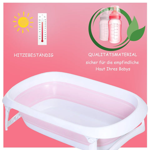 Rootz Bathtub for Babies - Pink - Plastic, Rubber - 31.49 cm x 18.89 cm x 8.26 cm