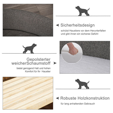 Rootz Animal Sofa - Gray - Fabric, Foam, Birch - 31.88 cm x 24.01 cm x 9.44 cm