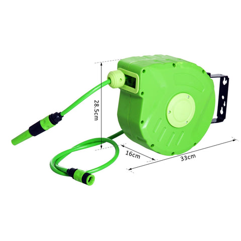 Rootz Hose Reel Automatic - Groen - Kunststof, Pvc - 13,98 cm x 4,53 cm x 10,83 cm