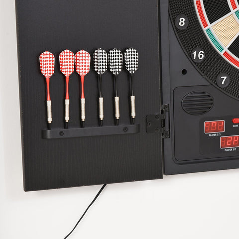 Rootz Electronic Dart Set - Zwart, Wit - Pp, Ps, Mdf - 20,07 cm x 2,55 cm x 22,44 cm
