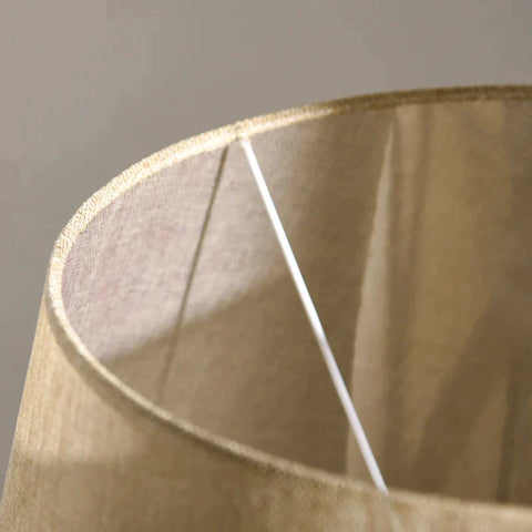 Rootz Floor Lamp - Floor Lamp In A Tripod Design - Buswood And Linen - Living Room Lamp - Bedroom Lamp - Office Lamp - Sand - 67x 67 x 154 cm