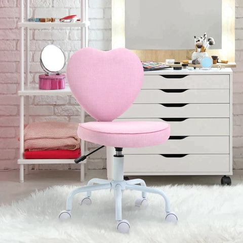 Rootz Desk Chair - Chair Swivel - Chair Computer - Chair - Chair Seat - Pink - 40 x 50 x 79-89 cm