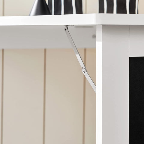 Rootz Klappbarer Klapptisch zur Wandmontage – Küchen- und Esstisch, Schreibtisch mit Tafel – Weiß
