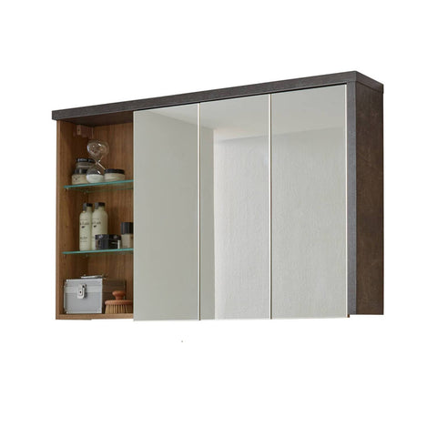 Rootz Badezimmerschrank – Spiegel – Hochglanz – 123 x 71 x 18 cm