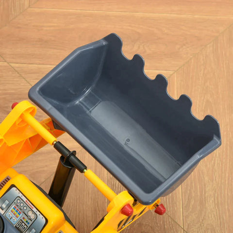 Rootz Kindergraafmachine - Kindergraafmachine - Glijwagen - Zandspeelgoed - Glijvoertuig voor kinderen - PP-kunststof - Geel/Zwart/Grijs - 70 x 26 x 37 cm