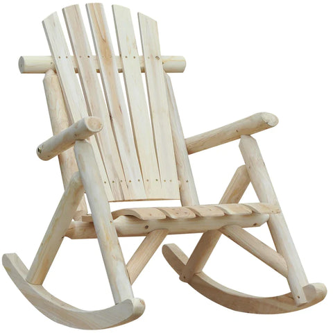 Rootz Rocking Chair - Swing Chair - Swing Garden Chair - Relaxation Chair - Natural - W66 x D96 x H98cm