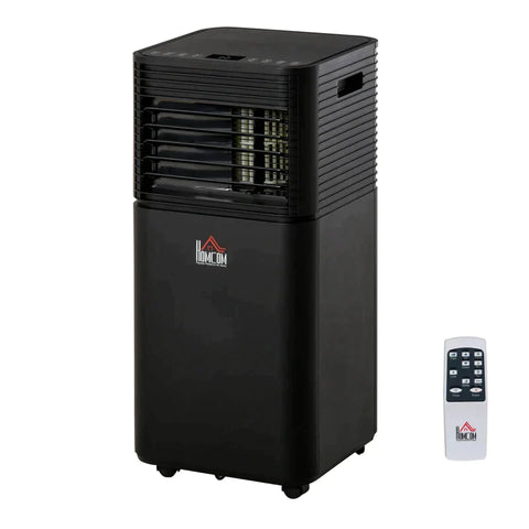 Rootz Mobile Air Conditioner - 4-in-1 Air Conditioner With Remote Control - 2 Speed Levels - LED Display - ABS - Black - 30.5 x 32.5 x 67.8 cm