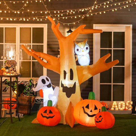 Rootz Halloween Tree - Halloween Inflatable - Inflatable Spooky Tree - Spooky Air Figure - 120/240 cm