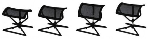 Rootz Pro Leg Support Footrest - Height Adjustable Fabric Leg Rest for Office Work Desk