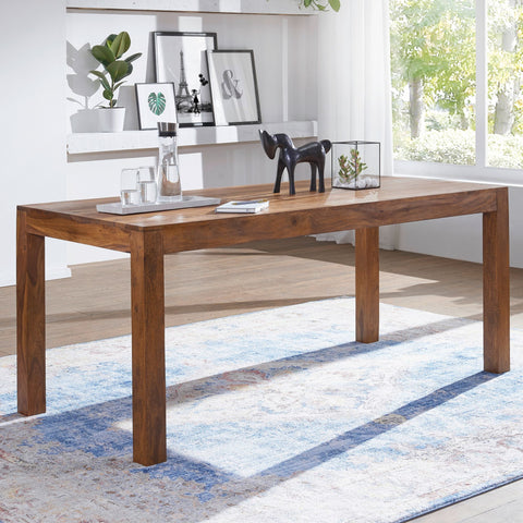 Rootz Esstisch - Esstisch - Massivholz - 140 x 80 cm - Braun - - Handgefertigt - FSC 